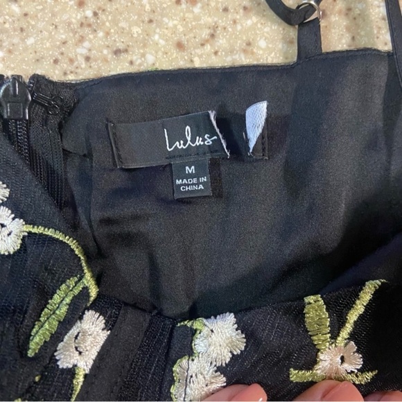 Lulus naturally charming black floral embroidered bustier mini dress - Picture 14 of 15